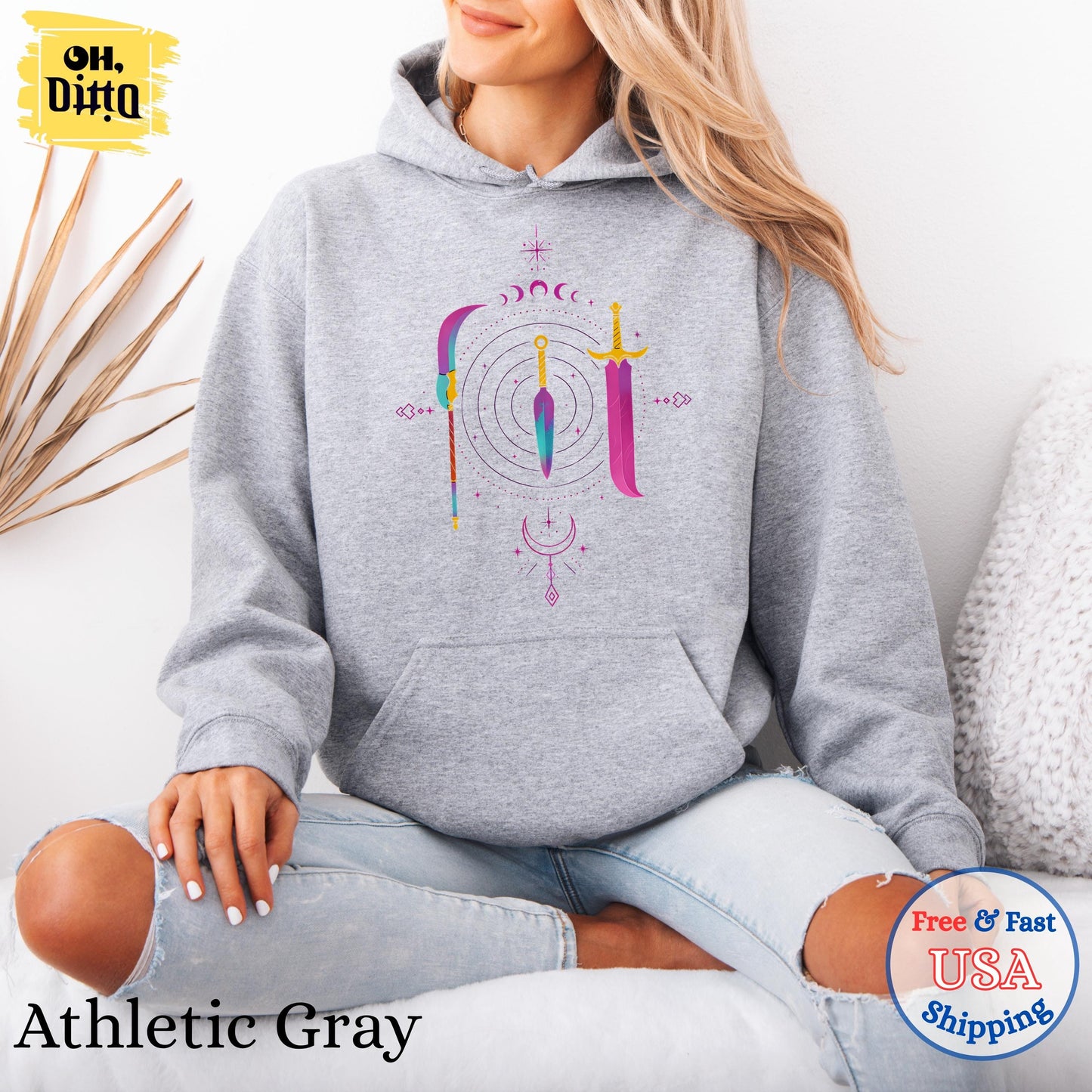 Kpop Demon Hunters Sweatshirt, Kpop Huntrix Weapon Hoodie, Gift for Woman, Jinu Manga, Demon Hunter Merch, Kpop Hoodie