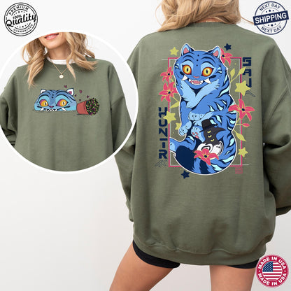 Kpop Demon Hunter Tiger Sweatshirt, Anime Hoodie, Hunter Fan Gift, Fantasy Tiger Sweatshirt, Anime Lover Gift, Cool Otaku Top Shirts