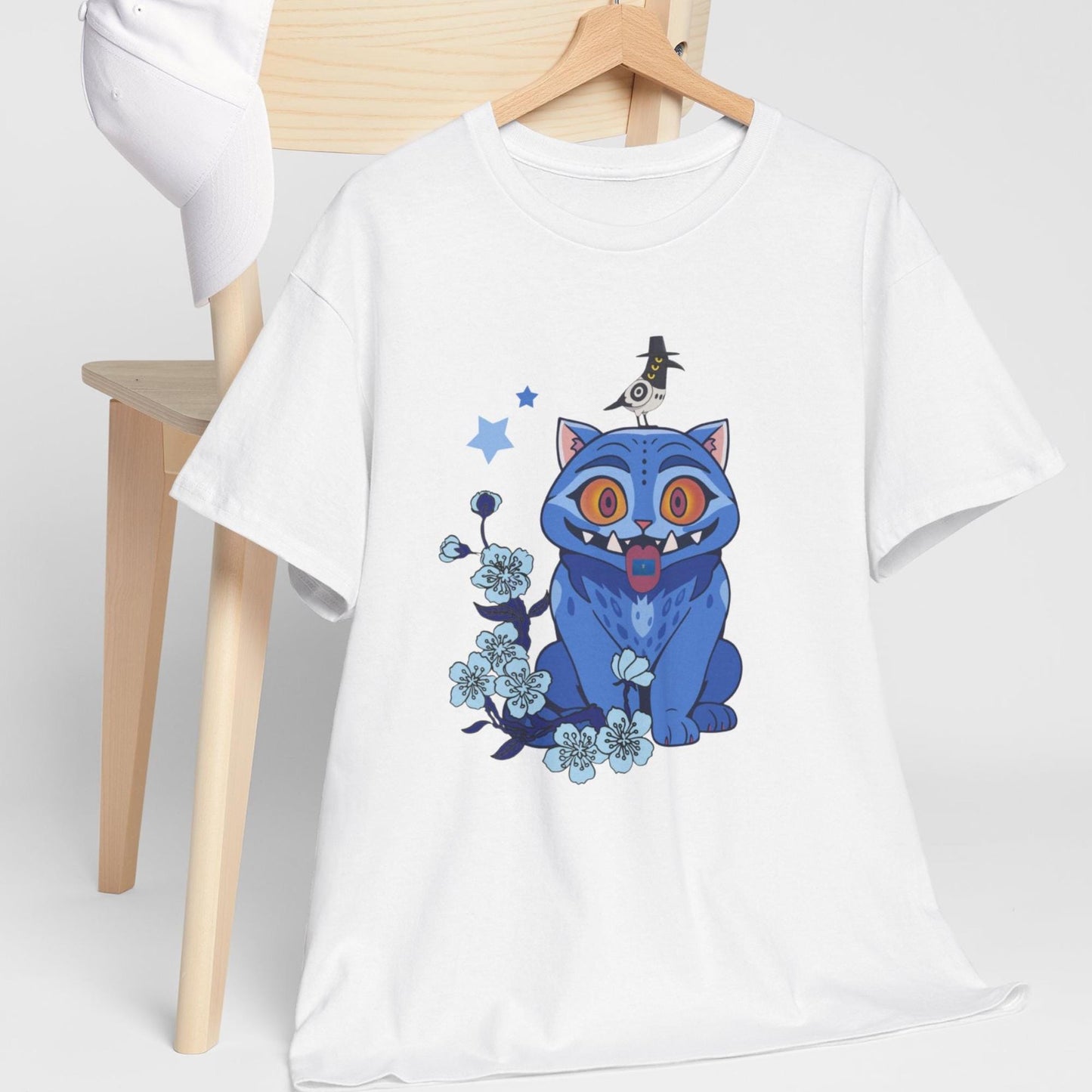 Demon Hunter Tiger Tee, Derpy Tiger and Bird Shirt, Kpop Saja Boys Merch, Hunters Fan Graphic T-shirt, Kpop Demon Hunters Gift