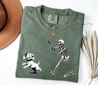 Comfort Colors® Halloween French Bulldog Shirt, Halloween Dog Shirt, Funny Frenchie Shirt, Funny Halloween Shirt, Funny Skeleton Tee, Spooky