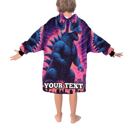 Godzilla Kids Hoodie Blanket Gift Personalized Blankets