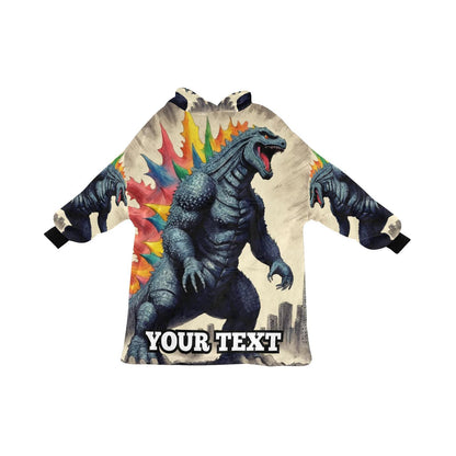 Godzilla Kids Hoodie Blanket Gift Personalized Hooded Blankets