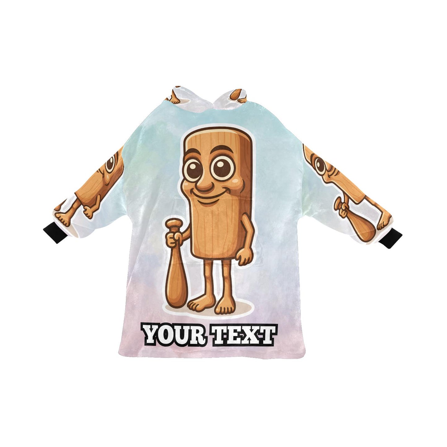 Tung Tung Tung Sahur Kids Hoodie Blanket Hooded Blankets Brainrot Personalized Gift Brainrots