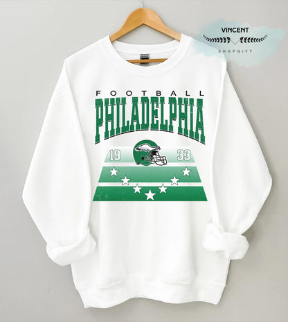 Philadelphia Football Vintage Style Shirt, Philadelphia Football Sweatshirt, Football Shirt, Philadelphia Retro Crewneck