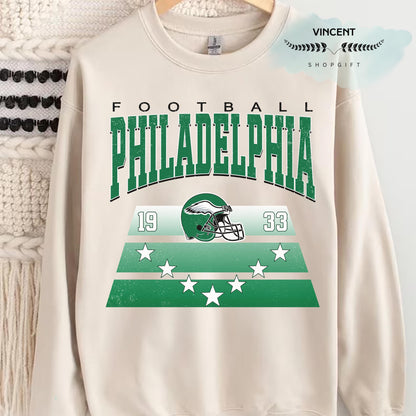 Philadelphia Football Vintage Style Shirt, Philadelphia Football Sweatshirt, Football Shirt, Philadelphia Retro Crewneck