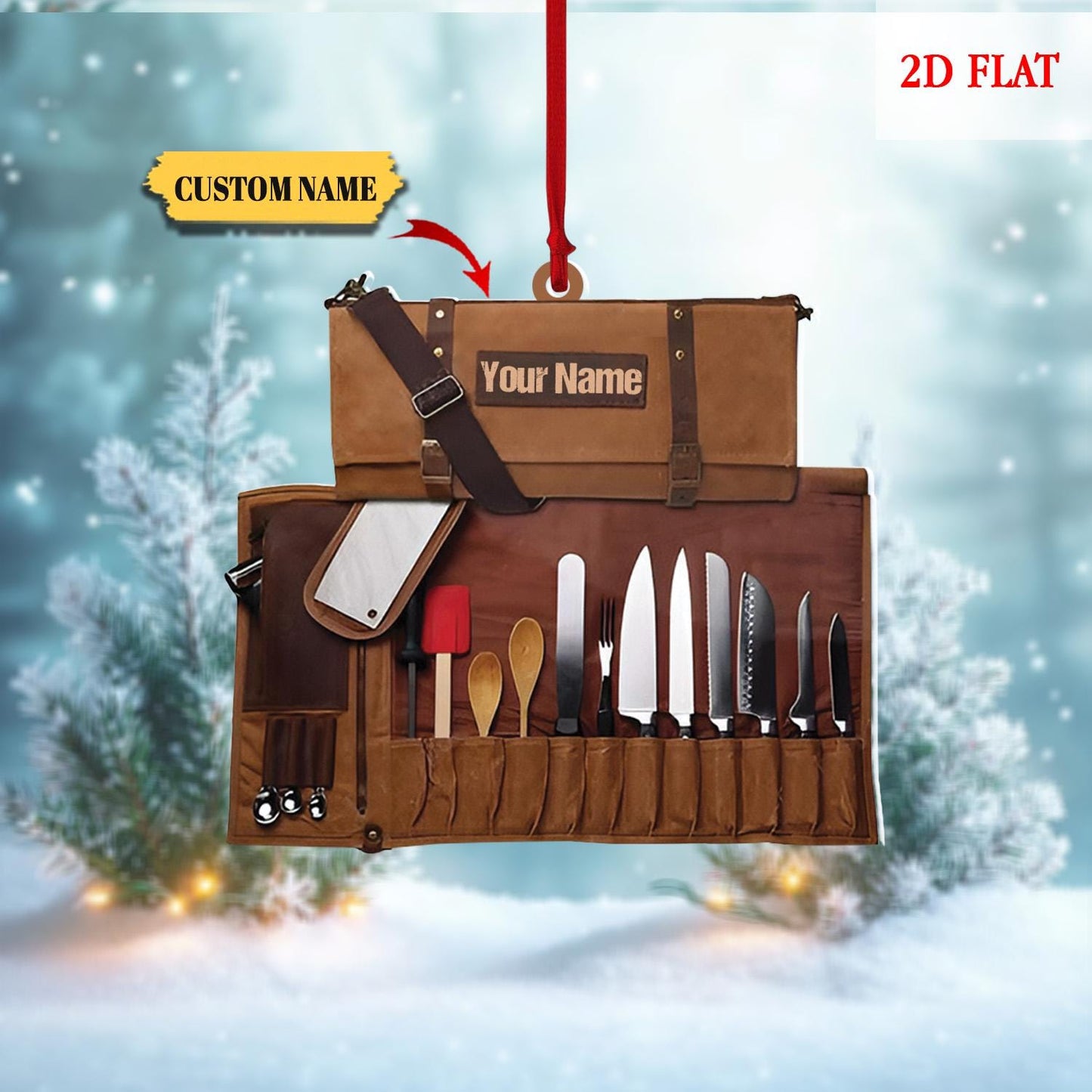 Personalized Cooking Lover Ornament, Chef Ornament, Chef Knife Accessories Christmas Tree Ornament Decoration House 2025, Cooking Lover