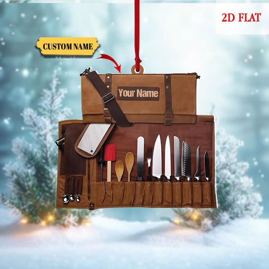 Personalized Cooking Lover Ornament, Chef Ornament, Chef Knife Accessories Christmas Tree Ornament Decoration House 2025, Cooking Lover