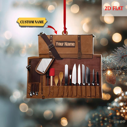 Personalized Cooking Lover Ornament, Chef Ornament, Chef Knife Accessories Christmas Tree Ornament Decoration House 2025, Cooking Lover