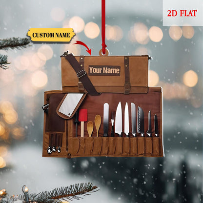 Personalized Cooking Lover Ornament, Chef Ornament, Chef Knife Accessories Christmas Tree Ornament Decoration House 2025, Cooking Lover