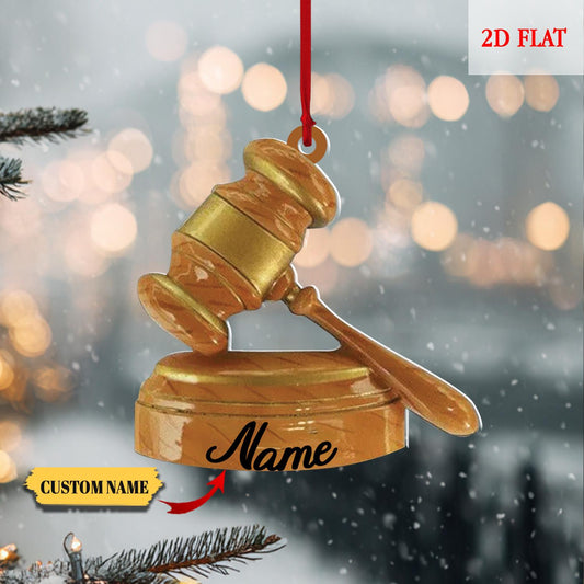 Personalized Justice Scale Ornament 2D Acrylic, Custom Christmas Ornament 2025, Lawyer Gift, Law Student Graduation Present, gift for Judge