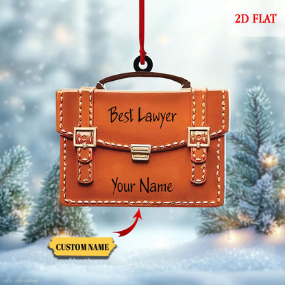 Personalized Best Lawyer Ornament 2025, Best Lawyer Christmas Ornament, Lawyer-Judge-Future Attorney Briefcase Ornament, Lawyer Gift