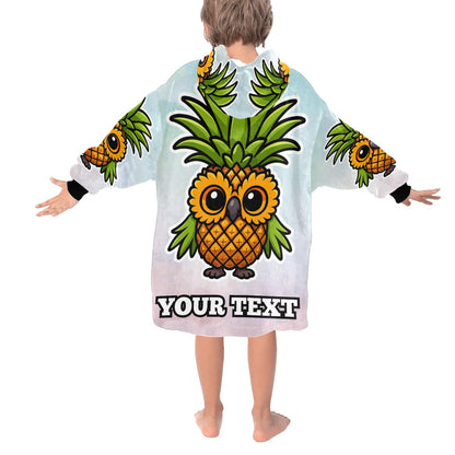 Ananasita Owlita Kids Hoodie Blanket Hooded Blankets Brainrot Personalized Gift Brainrots