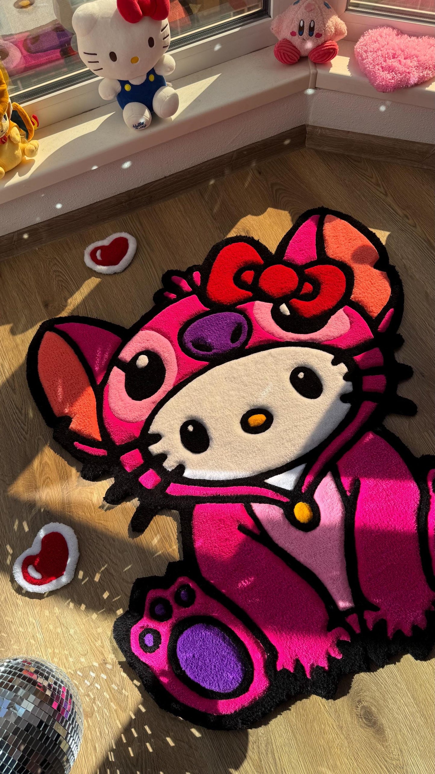 Stitch in Pajamas Rug – Custom Tufted Fluffy Carpet, Handmade Rug, Cute Bedroom Decor, Kawaii Anime Gift for Fans or Kids