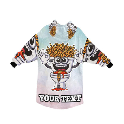 Spaghetti Tualetti Kids Hoodie Blanket Hooded Blankets Brainrot Personalized Gift Brainrots