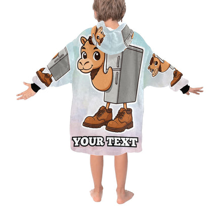 Frigo Camelo Kids Hoodie Blanket Hooded Blankets Brainrot Personalized Gift Brainrots