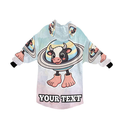 La Vaca Saturno Saturnita Kids Hoodie Blanket Hooded Blankets Brainrot Personalized Gift