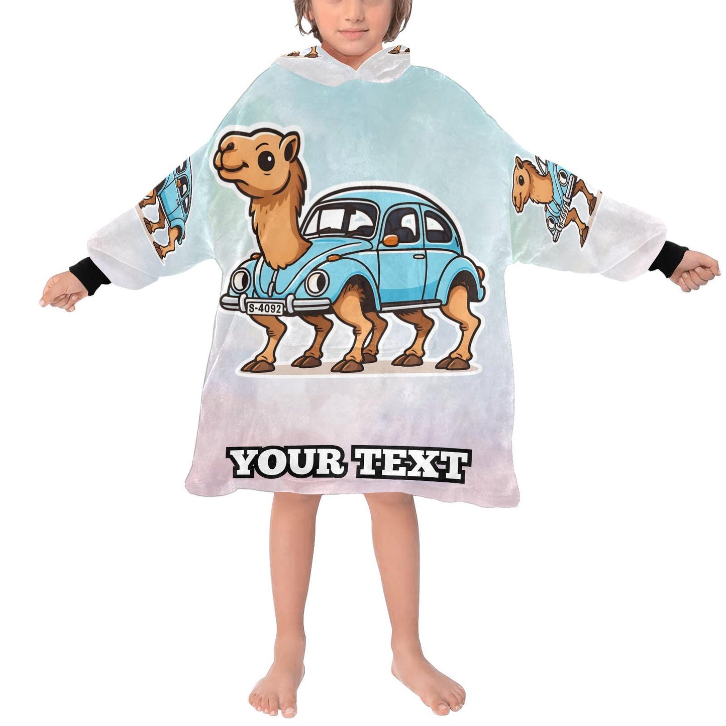 Tracotucotulu Delapeladustuz Kids Hoodie Blanket Hooded Blankets Brainrot Personalized Gift