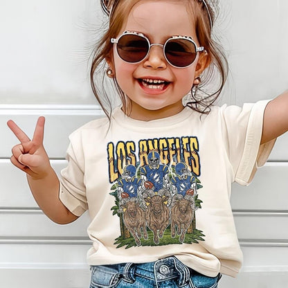 Los Angeles Football Skull Vintage Shirt, Gift For Fan Football Game Day Unisex Shirt
