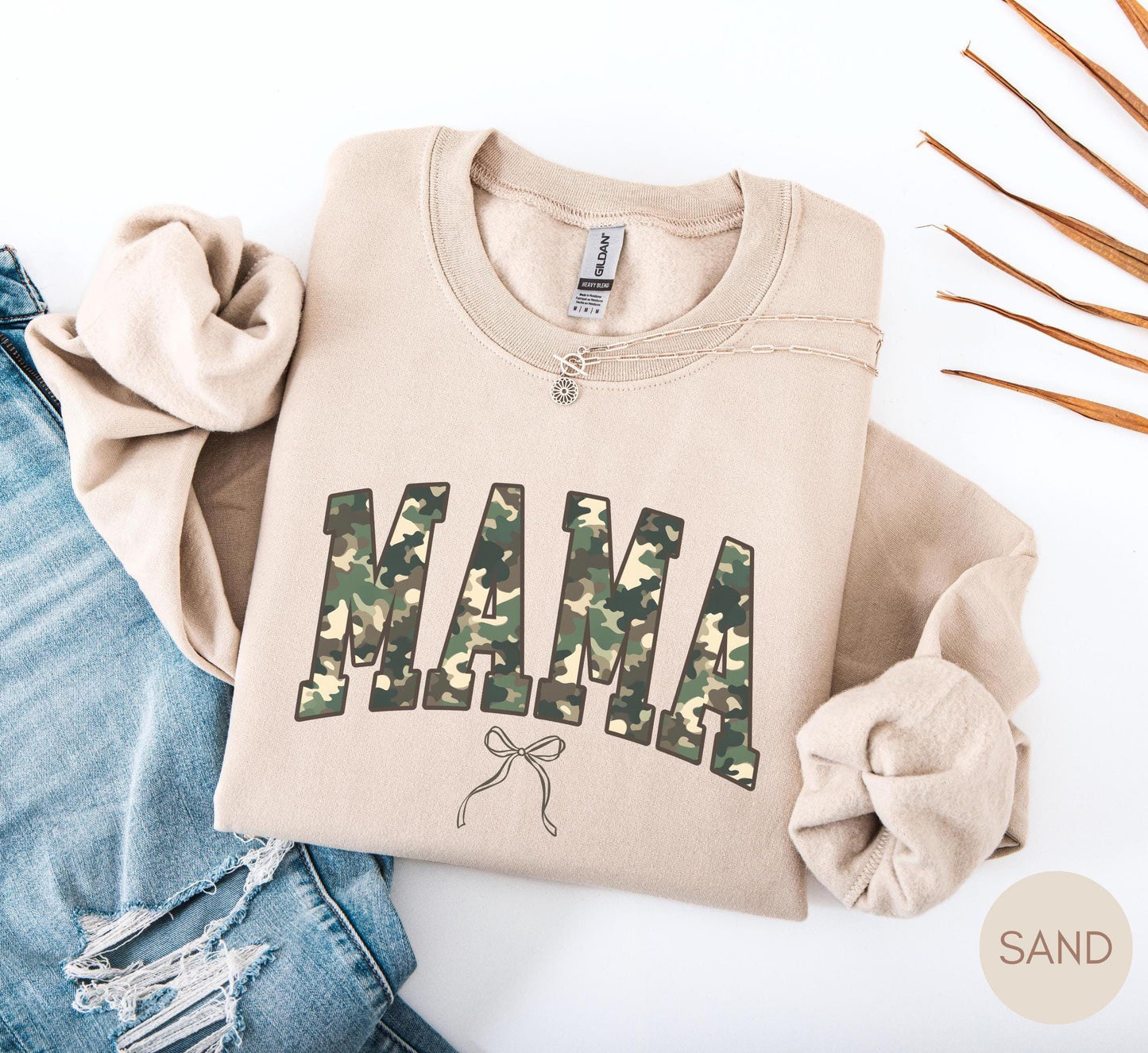 Camo Mama Sweatshirt, Fall Hunting Sweatshirt, hunting season shirt, deer hunting season, duck hunting shirt, Military Style Mama Sweater