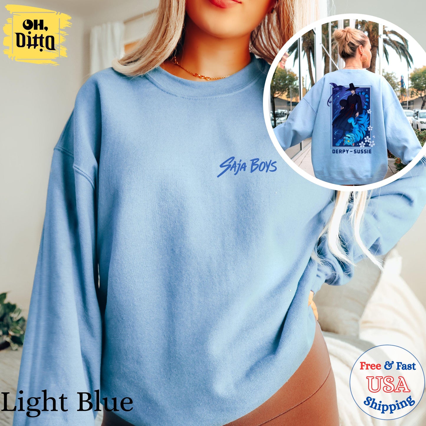 Saja Boys Kpop Demon Hunters Hoodie, Jinu Derpy Sussie Shirt, Anime Lowers Shirt, Gift for Kpop Fan, School Shirt Designs