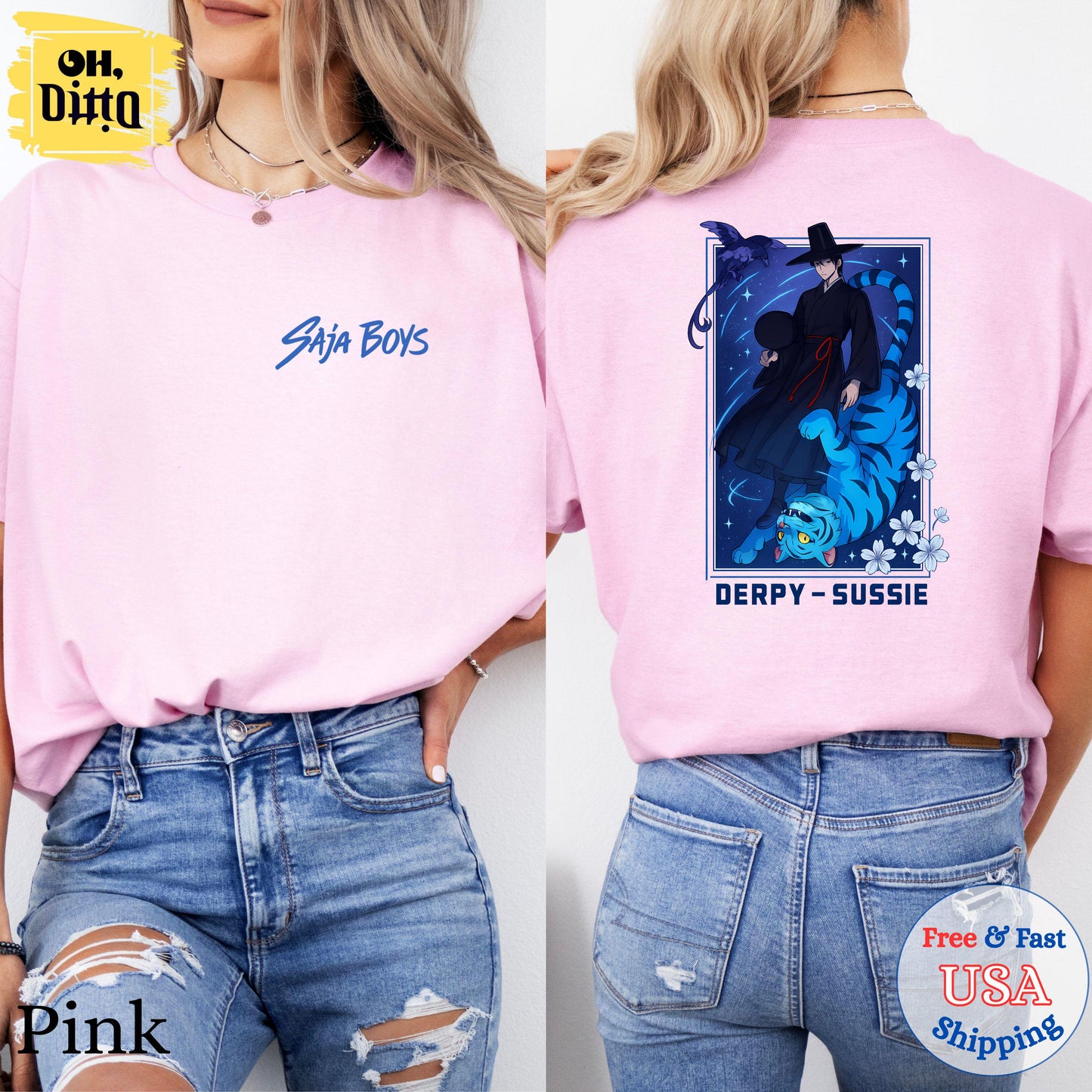 Saja Boys Kpop Demon Hunters Hoodie, Jinu Derpy Sussie Shirt, Anime Lowers Shirt, Gift for Kpop Fan, School Shirt Designs