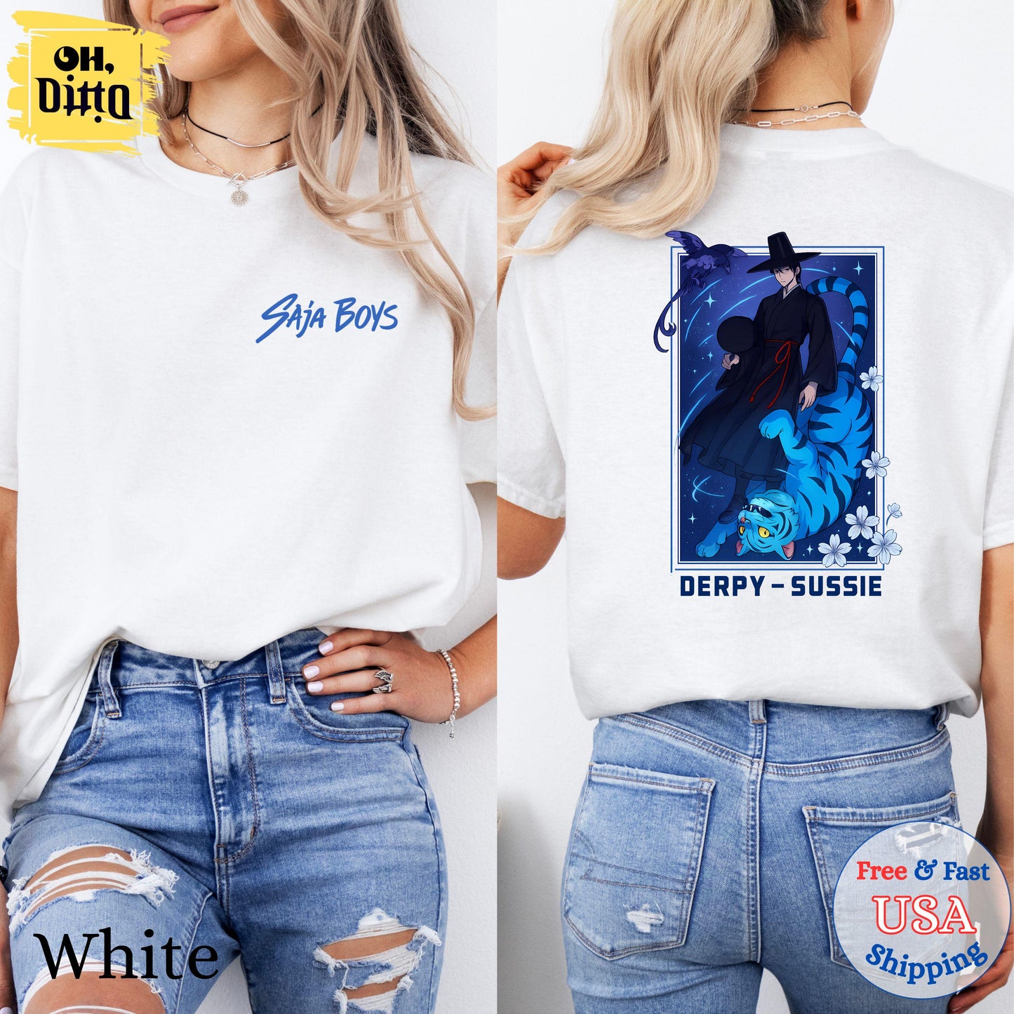 Saja Boys Kpop Demon Hunters Hoodie, Jinu Derpy Sussie Shirt, Anime Lowers Shirt, Gift for Kpop Fan, School Shirt Designs