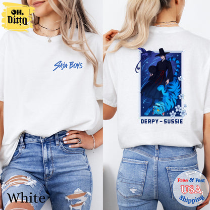 Saja Boys Kpop Demon Hunters Hoodie, Jinu Derpy Sussie Shirt, Anime Lowers Shirt, Gift for Kpop Fan, School Shirt Designs