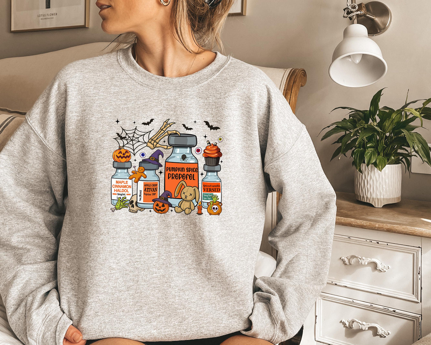 Halloween Nurse Sweatshirt, Halloween Nurse Pills Shirt, Pumpkin Spice Propofol, Halloween ICU Nurse Shirt, Fall Nurse Tee, Spooky Nurse Tee