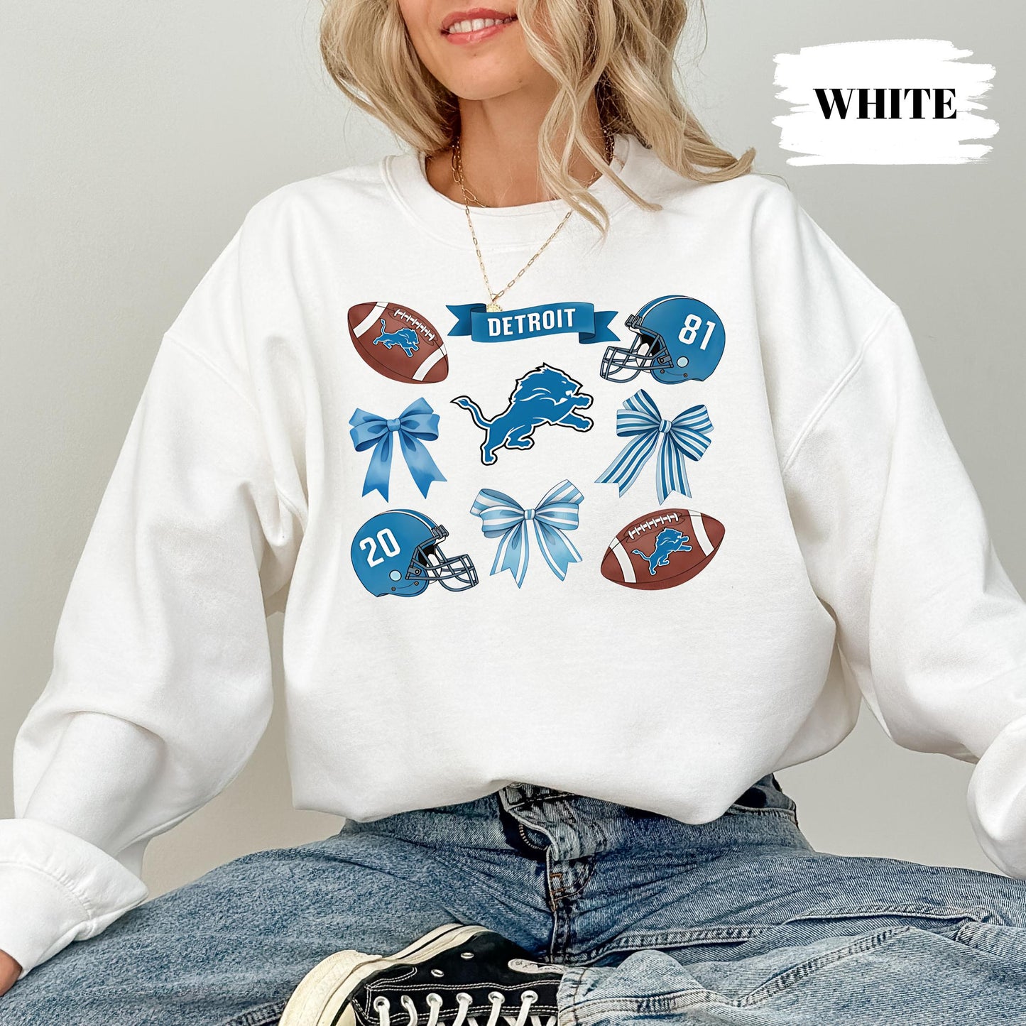 Vintage Detroit Football Sweatshirt: Mascot Game Day Tee