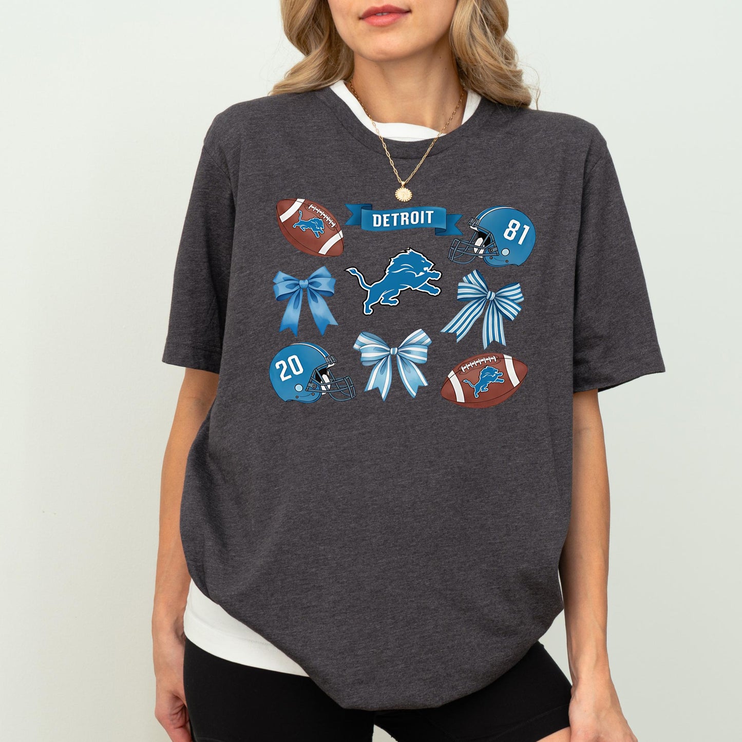 Vintage Detroit Football Sweatshirt: Mascot Game Day Tee