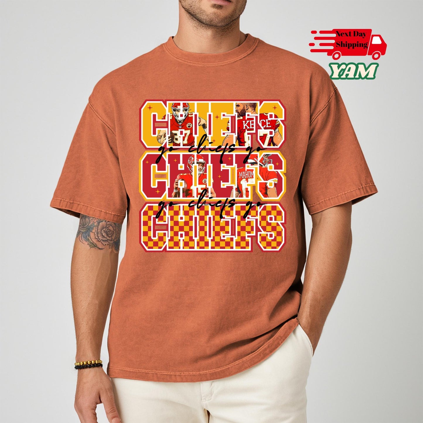 Comfort Colors KC Football Shirt: Chiefs Kingdom Apparel