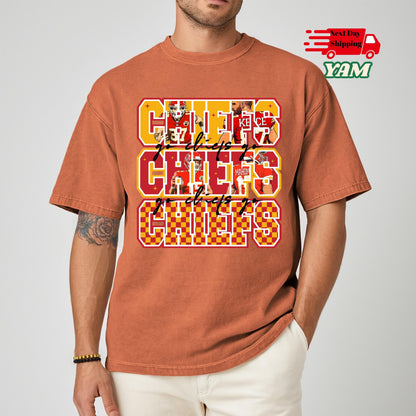 Comfort Colors KC Football Shirt: Chiefs Kingdom Apparel
