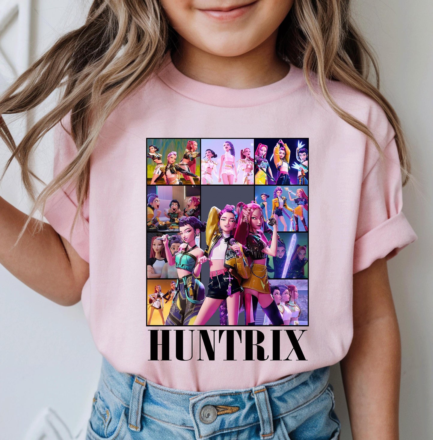 Huntrix T Shirt, Demon Hunters Shirt, Huntrix Girls T Shirt, Mira Rumi Joey Shirt, Demon Hunter Kids Shirt, Gift For Kpop Fan, Kpop Movie