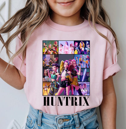 Huntrix T Shirt, Demon Hunters Shirt, Huntrix Girls T Shirt, Mira Rumi Joey Shirt, Demon Hunter Kids Shirt, Gift For Kpop Fan, Kpop Movie