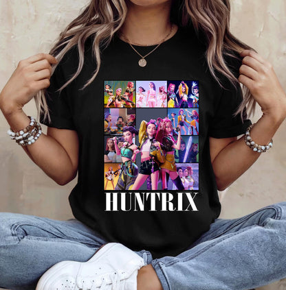 Huntrix T Shirt, Demon Hunters Shirt, Huntrix Girls T Shirt, Mira Rumi Joey Shirt, Demon Hunter Kids Shirt, Gift For Kpop Fan, Kpop Movie