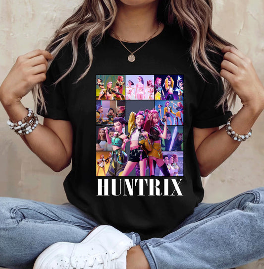 Huntrix T Shirt, Demon Hunters Shirt, Huntrix Girls T Shirt, Mira Rumi Joey Shirt, Demon Hunter Kids Shirt, Gift For Kpop Fan, Kpop Movie