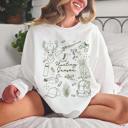 Hunting Season Sweatshirt, Outline Style T-shirt, Hunting Lover Hoodie, Deer Hunters Shirt, Camo Toddler T-shirt, Hunting Lover Gift