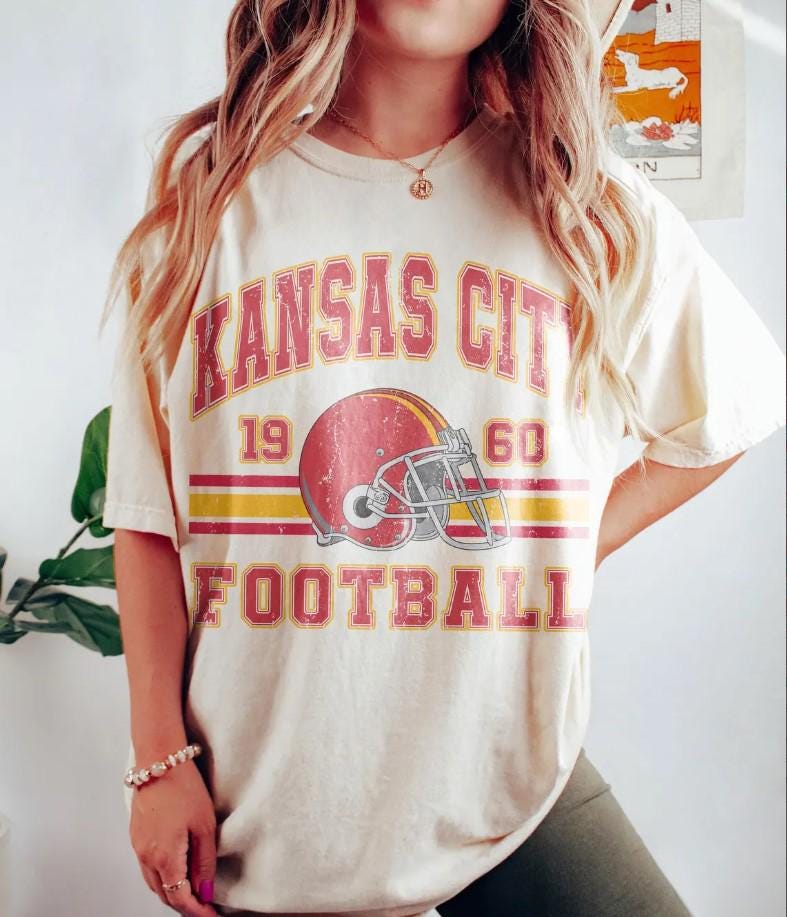 Kansas City Football Retro Style Shirt, Kansas City Football Crewneck Sweatshirt, Football Shirt, Kansas City Fan Gifts