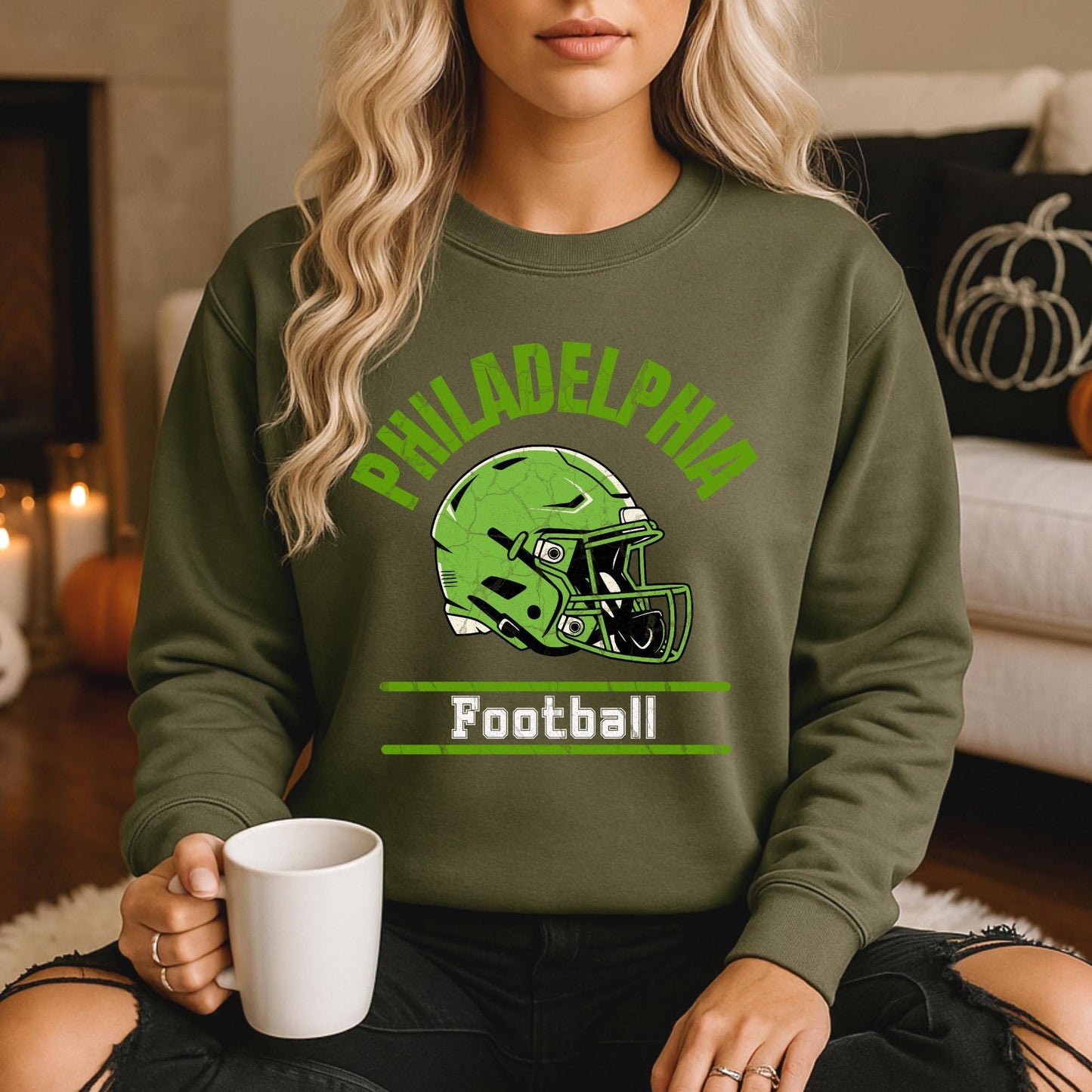 Philadelphia Football Retro 90s Style Sweatshirt, Philadelphia Football Shirt, Sunday Football Shirt, Philadelphia Crewneck Tee, Game Day