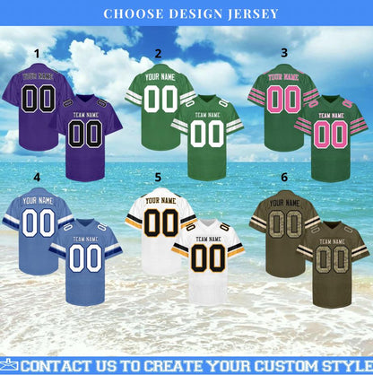 All Stitched Jersey, Custom Football Jersey, Stitched Name Number, embroidered jersey, Personalize Fans jersey, Stitched Jersey,Gift for Men