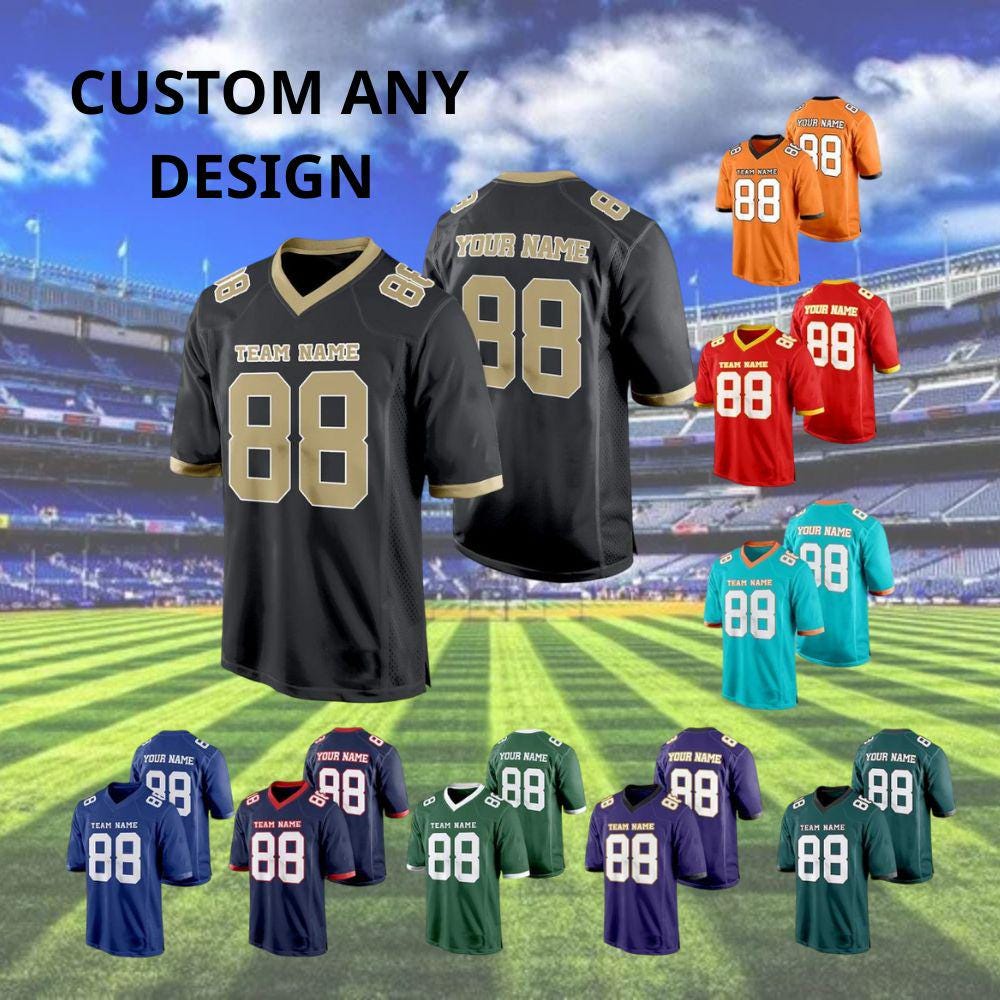 All Stitched Jersey, Custom Football Jersey, Stitched Name Number, embroidered jersey, Personalize Fans jersey, Stitched Jersey,Gift for Men