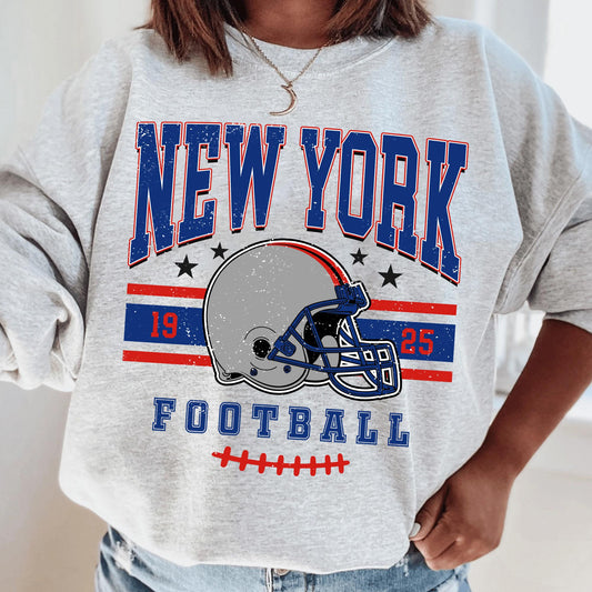 Retro 90s Style New York Football Sweatshirt, Game Day Shirt, New York Team Football Shirt, Sunday New York, New York Football