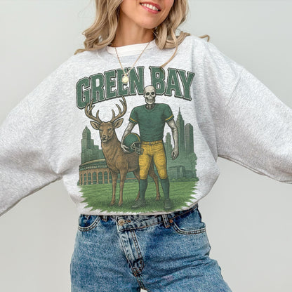 Vintage Green Bay Football Sweatshirt, Retro Crewneck Jersey, Old School Wisconsin Football Apparel, Fan Merch