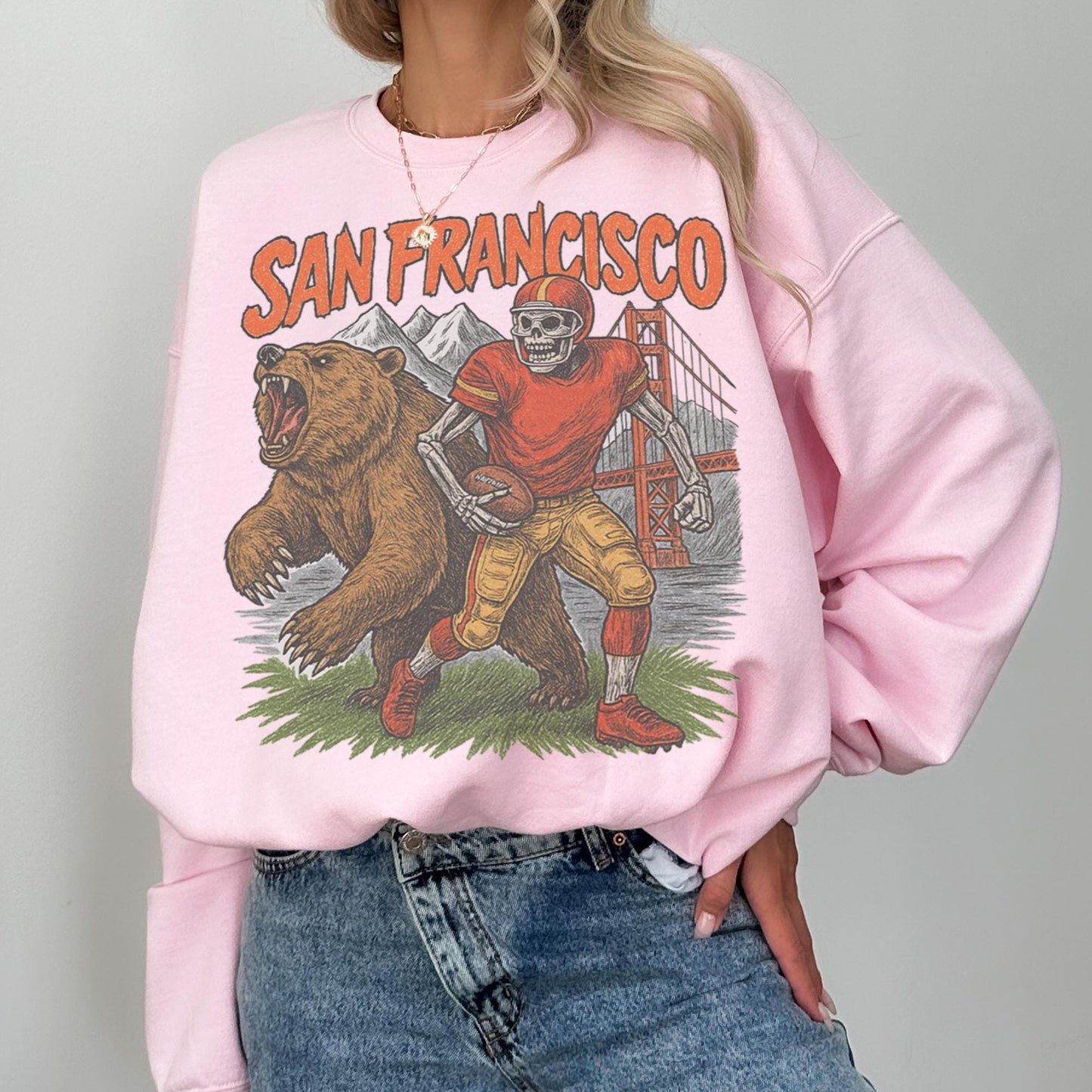 San Francisco Football Vintage Style Sweatshirt, Retro 49ers Crewneck, Old School Game Day Apparel, Bay Area Fan Shirt