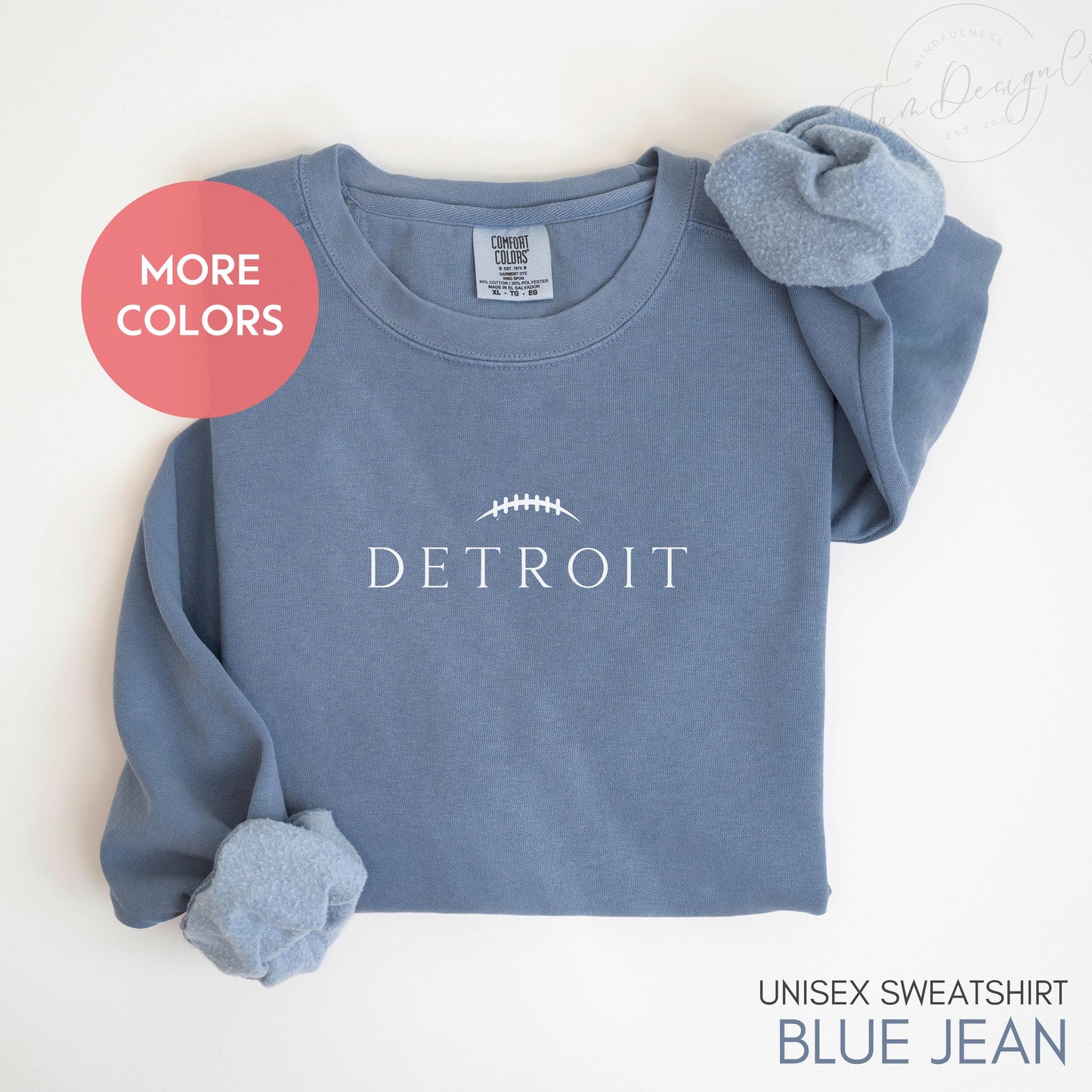 Detroit Football Retro 90s Style Sweatshirt, Game Day Shirt, Detroit Football Shirt, Sunday Football Shirt, Detroit Crewneck Tee