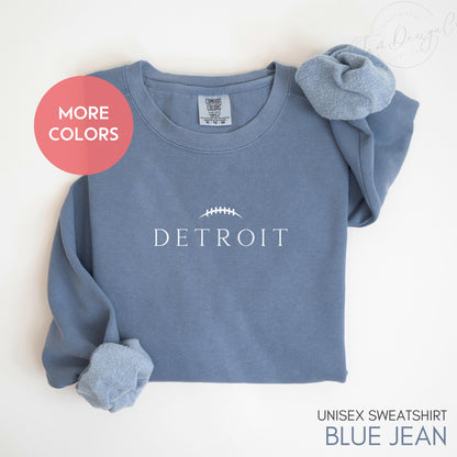 Detroit Football Retro 90s Style Sweatshirt, Game Day Shirt, Detroit Football Shirt, Sunday Football Shirt, Detroit Crewneck Tee