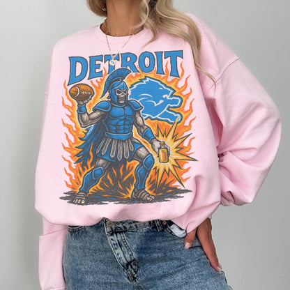 Vintage Detroit Lions Sweatshirt, Retro Football Crewneck, Old School Sunday Game Day Apparel, Detroit Fan Shirt