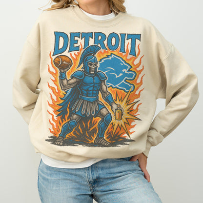 Vintage Detroit Lions Sweatshirt, Retro Football Crewneck, Old School Sunday Game Day Apparel, Detroit Fan Shirt