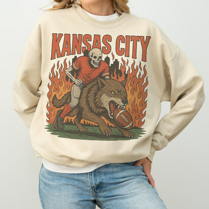 Kansas City Football Vintage Style Sweatshirt, Kansas City Football Crewneck, Kansas City Football T-shirt, Kansas City Fan Gifts Tee