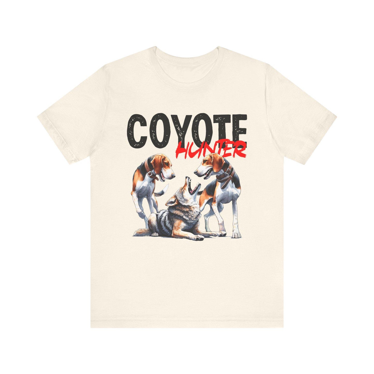 Coyote Hunter Graphic Tee: Outdoorsmen Wildlife Shirt